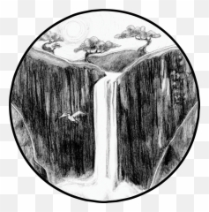Waterfalls Drawing Realistic Transparent U0026 Png Clipart Free - Easy Pencil Sketches