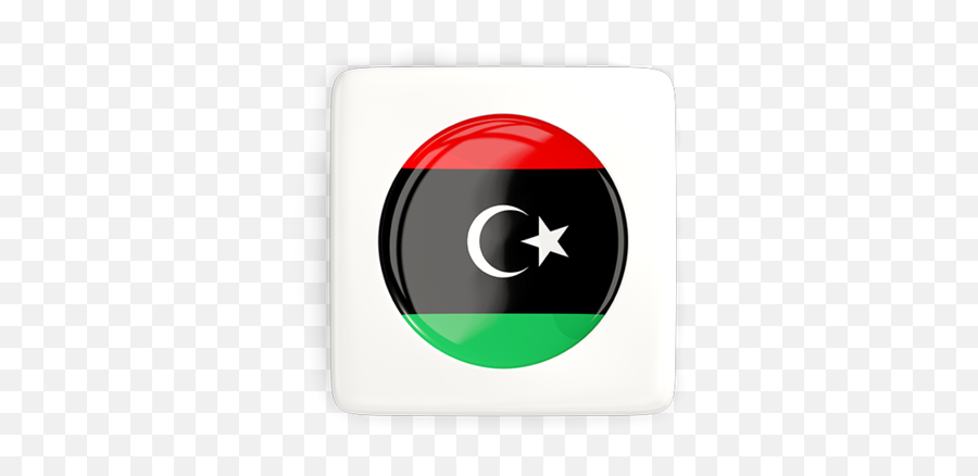 Square Icon With Round Flag Illustration Of Libya - Emblem Png,Round Square Png