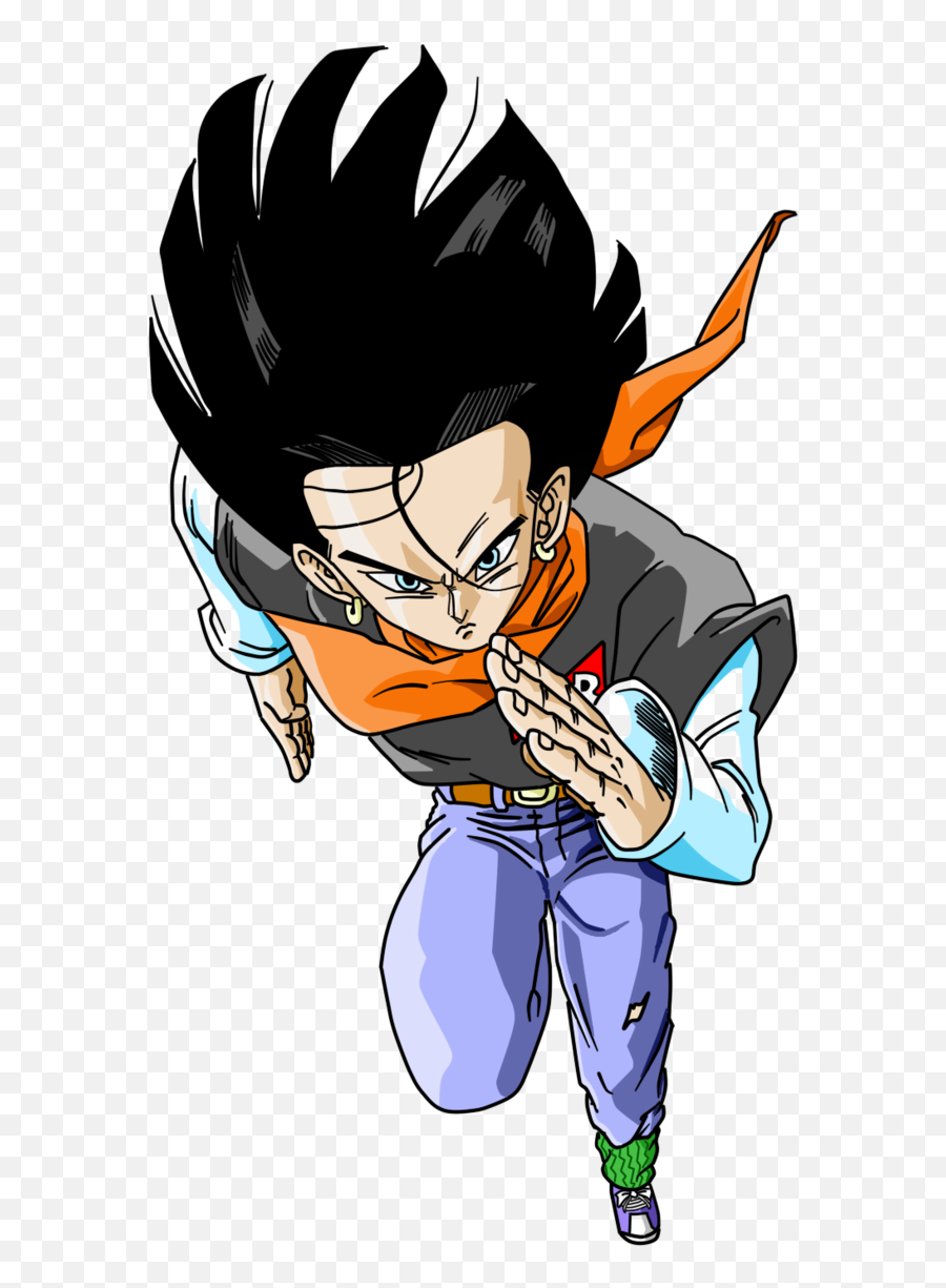 Vegeta Vs Android 17 And Trunks - Android 17 Android Saga Png,Android 18 Png