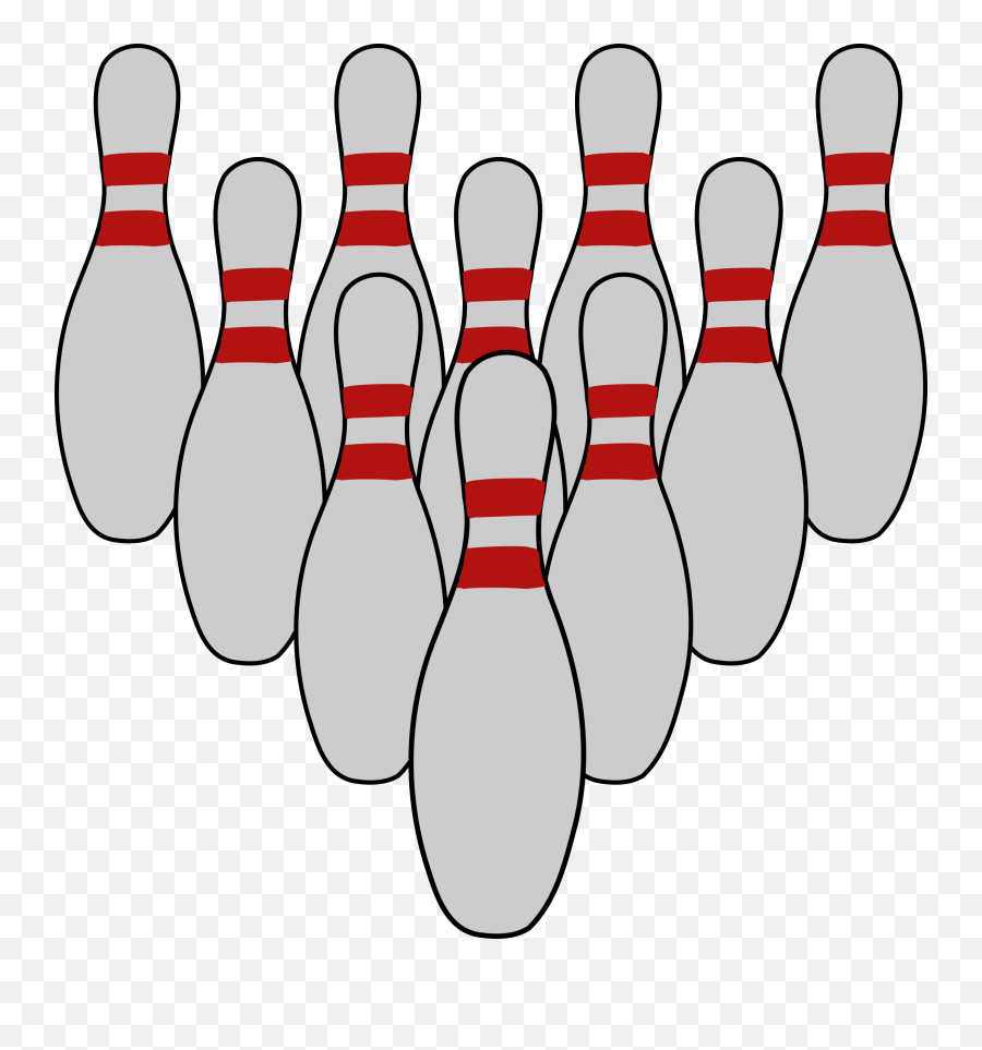 Bowling Pins Clipart Pin Ten - Bowling Pin Clip Art Png,Bowling Pins Png