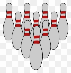 Bowling Pins Clipart Ten - Art png