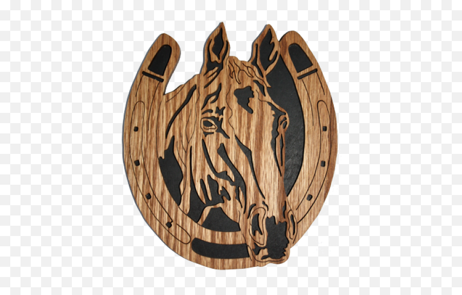 Horse Shoe Plaque - Horse In Horseshoe Png Full Size Png Plywood,Horseshoe Transparent Background