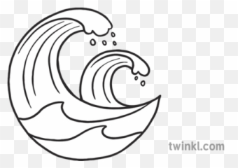 Sea Waves Emoji Newsroom Ks2 Black And White Rgb - Ice Lolly Template png