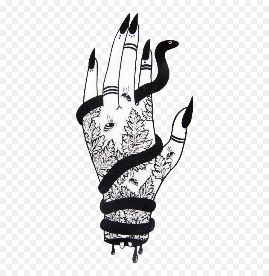 Hand Witch Snake Tattoo Cute Sticker By Rsmband5 - Witch Hand Sticker Png,Snake Tattoo Transparent