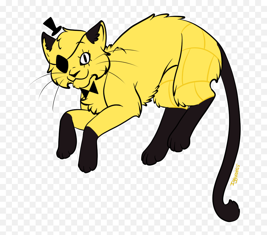 Bill Cipher Cat By Iggycat95 - Fur Affinity Dot Net Clip Art Png,Bill Cipher Transparent