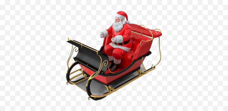 Santa Sleigh Png Transparent Images - Sledding,Santa Sleigh Transparent Background