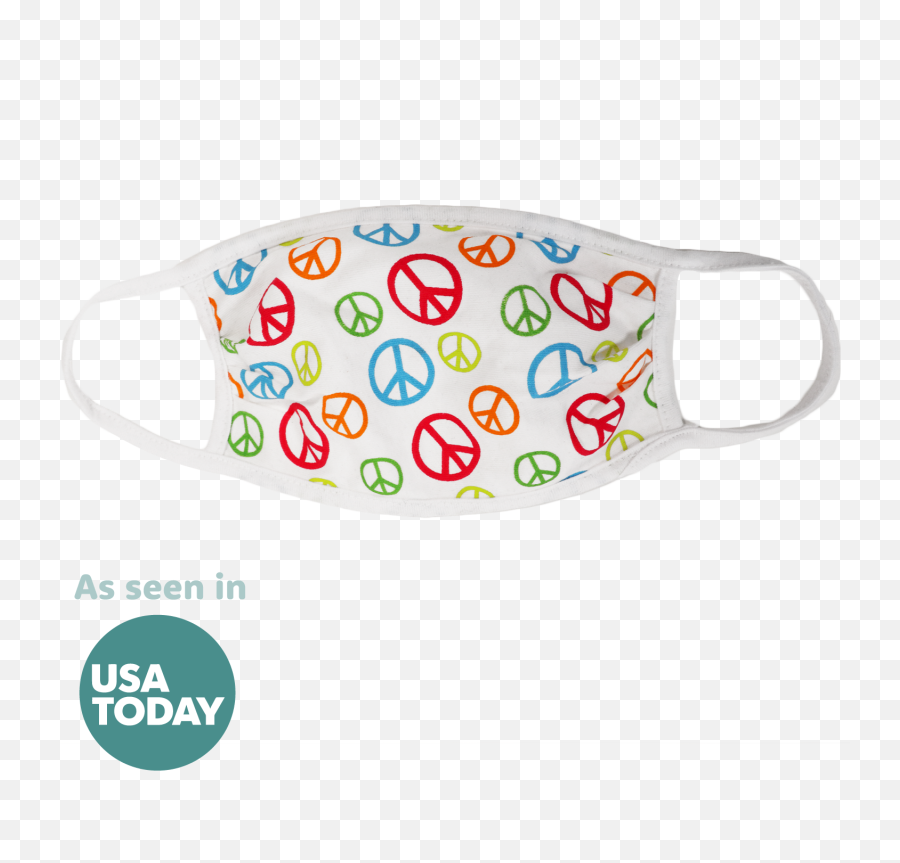 Peace Sign White Face Mask - Circle Png,Peace Sign Transparent