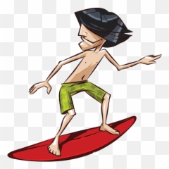 Cartoon Surfing Royalty - Cartoon Surfer Png,Surfing Png