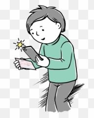 Scan Invoice With Mobile Or Pc - Cartoon Boy With Mobile Png,Cartoon Boy Png