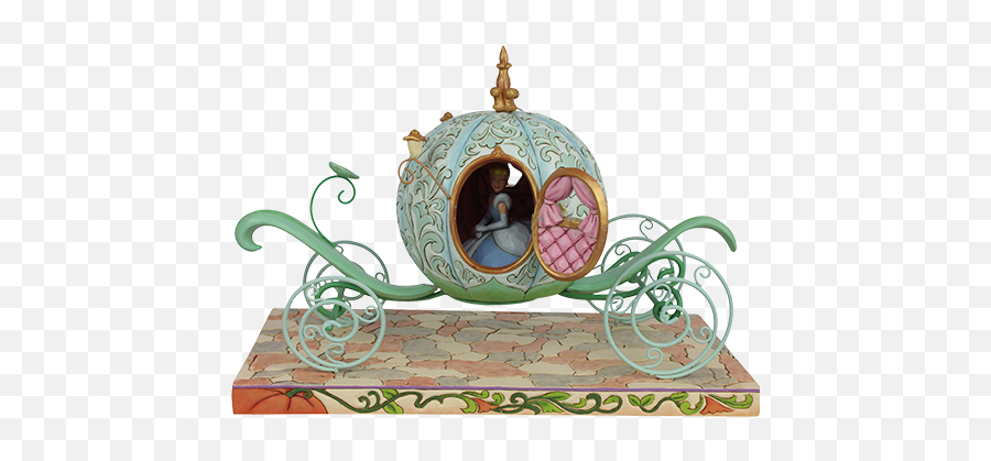 Pumpkin Coach With Cinderella Figurine By Enesco - Pumpkin Coach With Cinderella Png,Cinderella Carriage Png