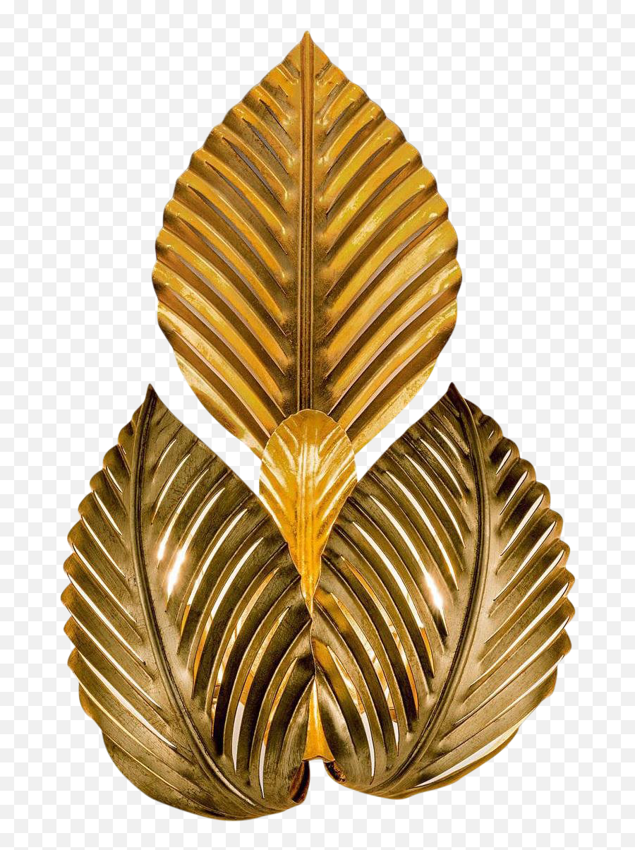 Palm Leaves Gold Leaf Wall Light - Gold Palm Leaf Png,Gold Leaves Png