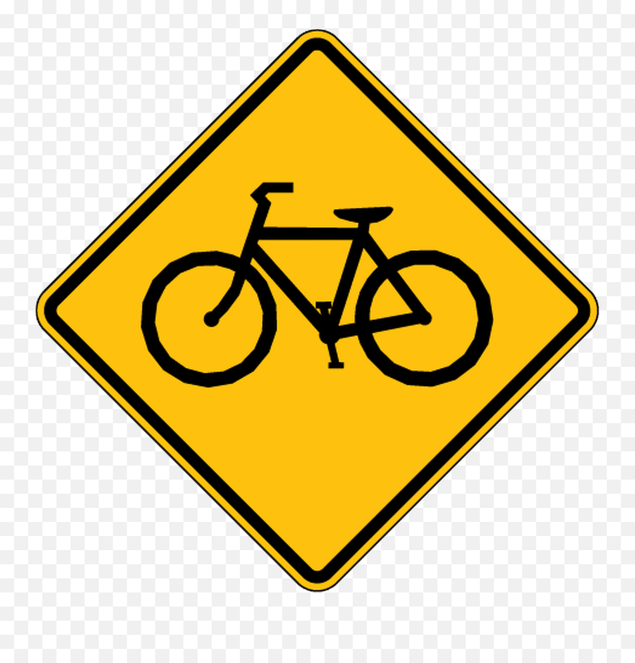 Bicycle Warning Sign W11 - Does The Bicycle Sign Mean Png,Warning Sign Transparent