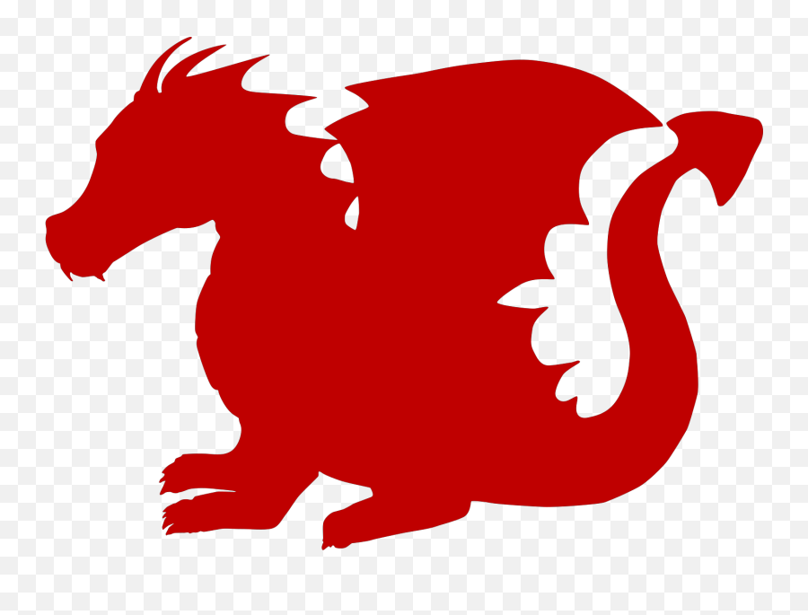 Red Dragon Svg Vector Clip Art - Svg Clipart Red Dragon Silhouette Png,Redragon Icon