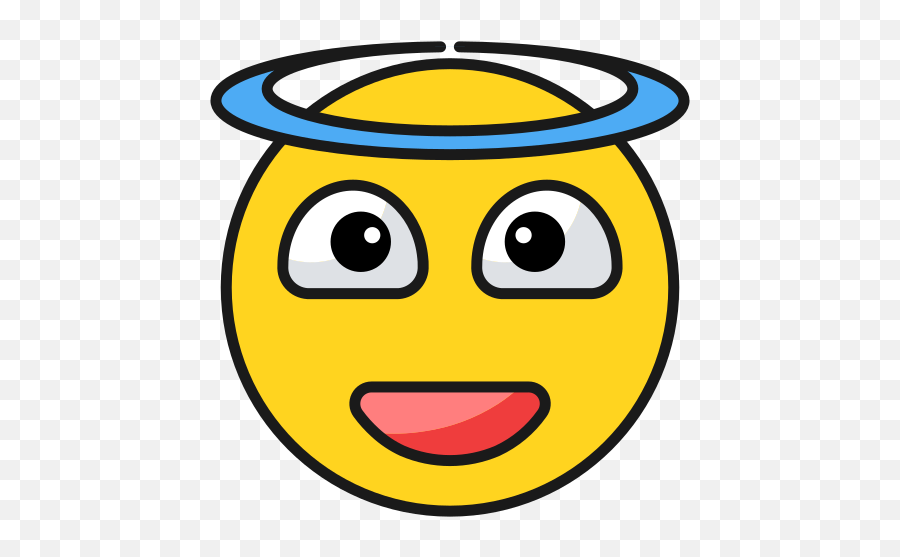 Emoji Emoticon Saint Free Icon - Iconiconscom Happy Png,Facebook Emoticon Icon
