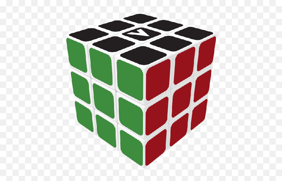 V Cube 3 In White Flat By - Lanlan 4x4 Sticker Speed Data Cube Icon Png,Rubiks Cube Icon
