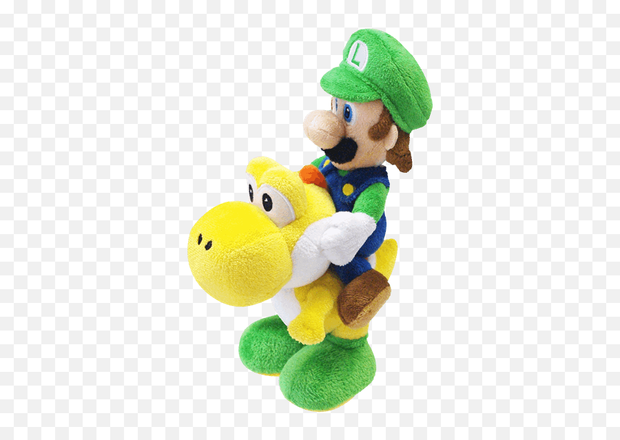 Luigi Riding Yoshi Plush - Luigi Riding Yoshi Plush Png,Luigi Plush Png