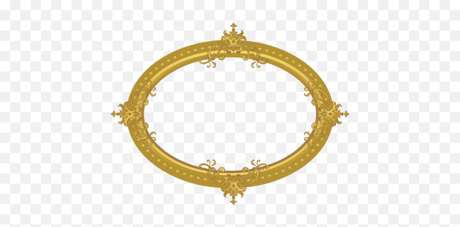 Elliptical Golden Frame - Transparent Png U0026 Svg Vector File Moldura Dourada Redonda Png,Gold Frame Transparent