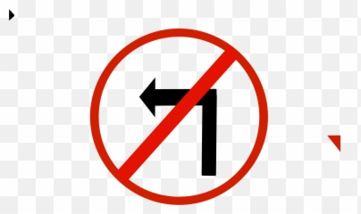 Forbidden Turn Sign Free Image Download Png