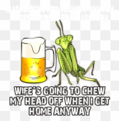 Praying Mantis Beer Drinking Print Onesie For Sale By Noirty Png