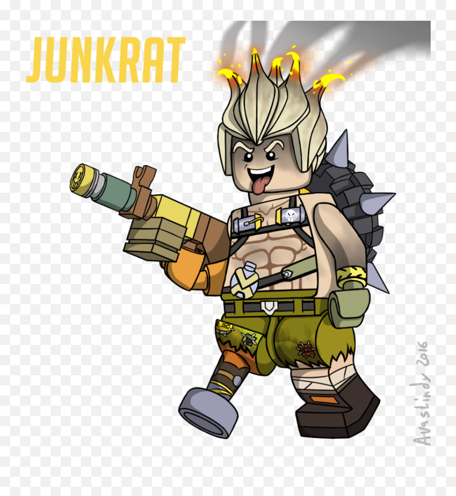 Chacal Overwatch Png 2 Image - Lego Junkrat And Roadhog,Junkrat Png