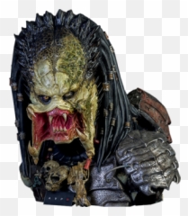 Aliens Vs Predator Requiem Wolf Life - Size Bust By Wolf Predator Png,Alien Vs Predator Logo