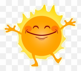 Clip Art - Happy Sun Vector Png