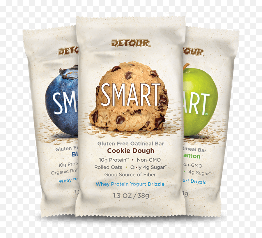 Gluten Free Smart Whole Grain Oatmeal Bars Detourbarcom - Cookie Dough Protein Bars Costco Png,Oats Png