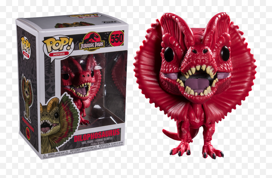 Jurassic Park - Red Dilophosaurus Pop Vinyl Figure Funko Pop Jurassic World Png,Jurassic Park Transparent