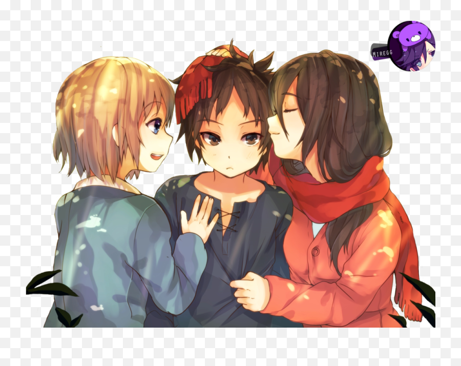 Aot - Cute Eren And Mikasa Png,Mikasa Png
