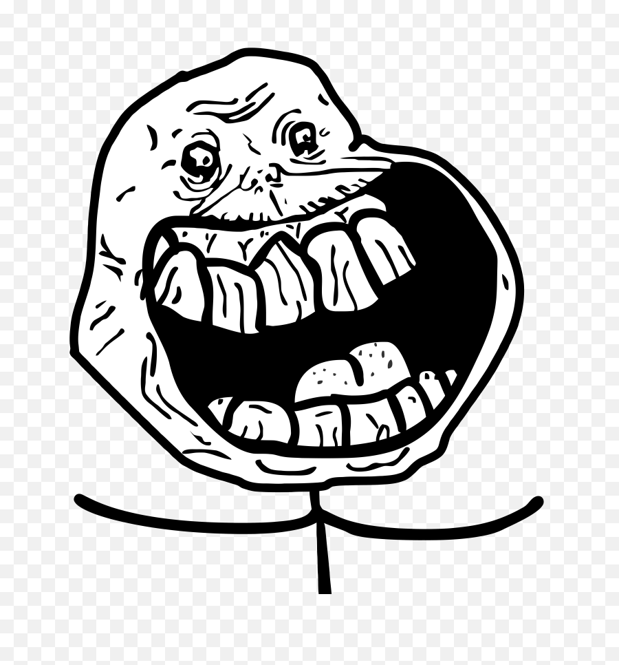 Troll Face Forever Alone Png 5 Image - Forever Alone Happy Meme,Troll Face Transparent Background