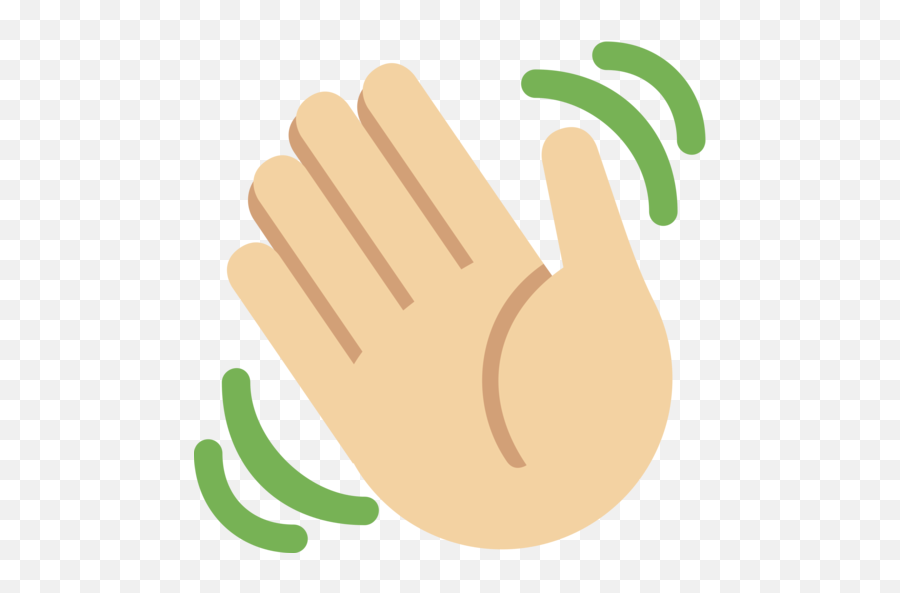 Waving Hand Medium - Light Skin Tone Emoji Waved Hand Png,Wave Emoji Png