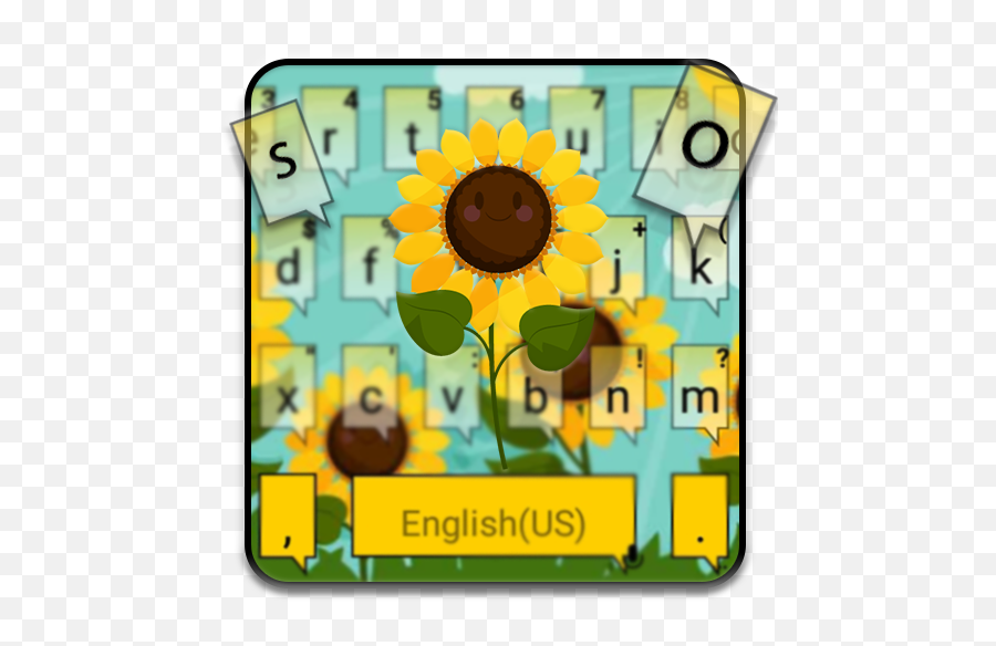 Sunflower Field Keyboard Theme - Apps On Google Play Sunflower Png,Sunflower Emoji Transparent