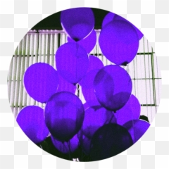 Download Balloons Purple Aesthetic Tumblr Circle Icon Png - Red