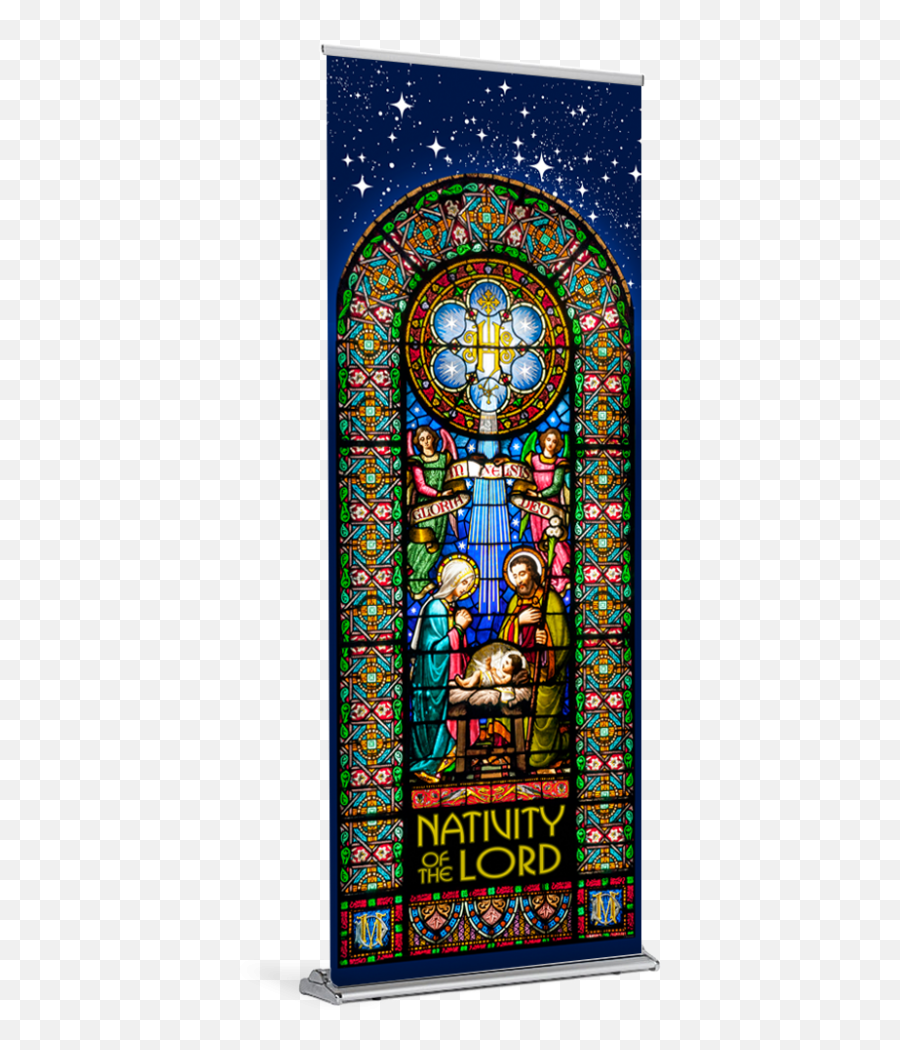 Christmas Stained Glass Banner - Stained Glass Png,Stained Glass Png