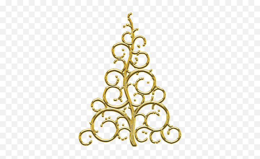 Download Hd Decor Element Golden - Christmas Tree Gold Transparent Background Png,Christmas Ornaments Transparent Background