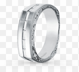 Download Hand Engraved Wedding Bands For Men Kirk Kara Mens - Hand Engraved Wedding Band Png,Scrollwork Png