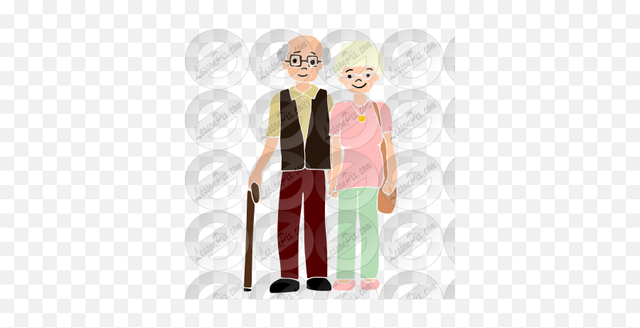 Grandparents Stencil For Classroom Therapy Use - Great Cartoon Png,Grandparents Png