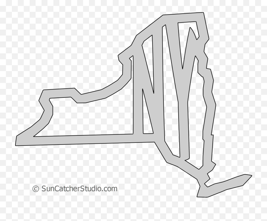 Download Printable New York Stencil Hd Png - Uokplrs Line Art,New York Png