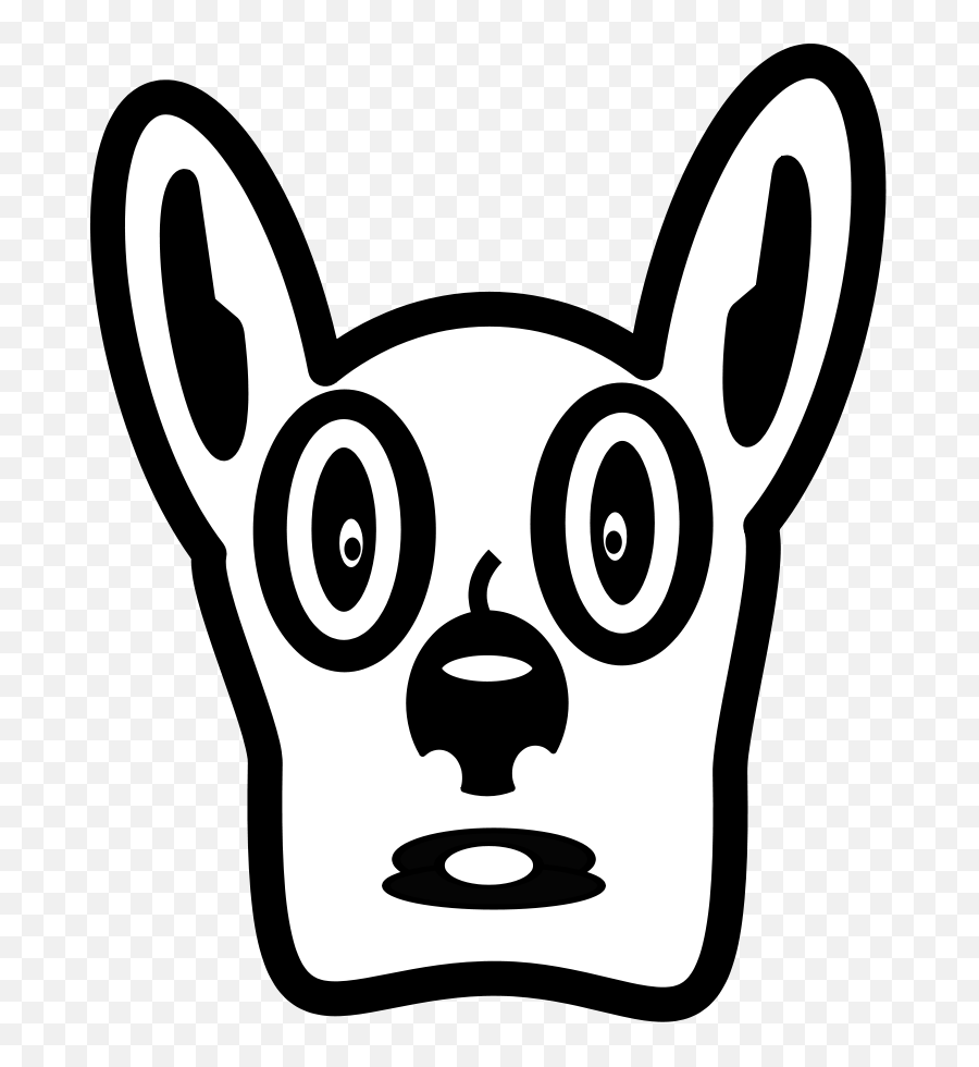 Download Shocked Face Cartoon - Surprise Dog Face Clip Art Black And White Png,Shocked Face Png