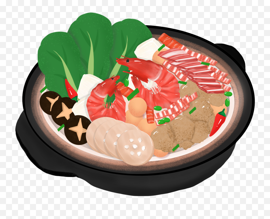 Hot Pot Shiitake Mushroom Element Green - Hot Pot Transparent Png,Pepperoni Png