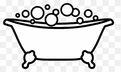 Vector Transparent Cartoon - Bubble Bath Clipart Black And White Png,Bubble Bath Png