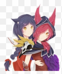 Xayah Ahri Transparent Png Image - Ahri And Xayah Chibi,Ahri Transparent