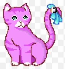 Pixilart - Pink Pixel cat by Anonymous Soft png