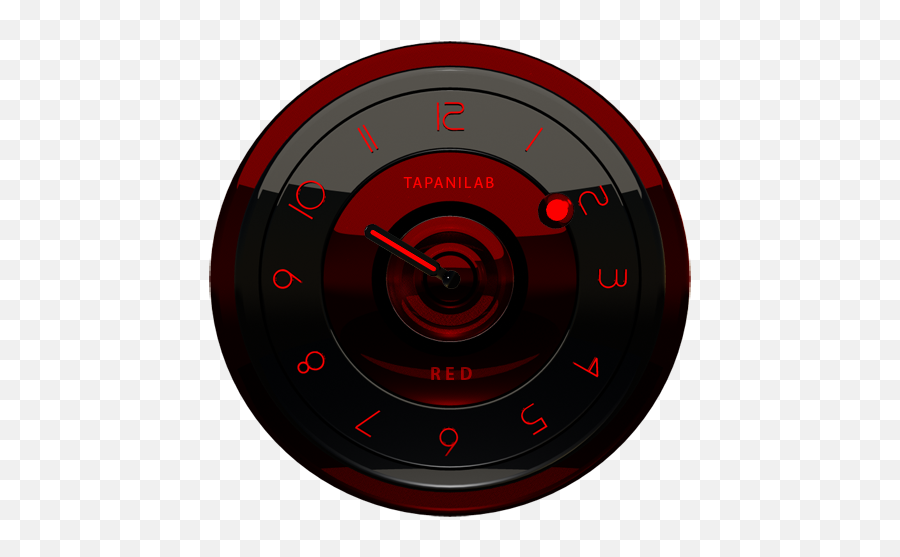 Black Red Analog Clock Widget - Azusa Unified School District Png,Red Clock Icon