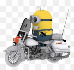Minion Drive Motobcycle Clipart Png - On A Motorcycle