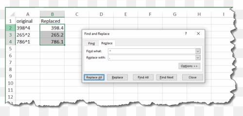 Formatting Number That Uses Carrot Symbol As Decimal - Horizontal png