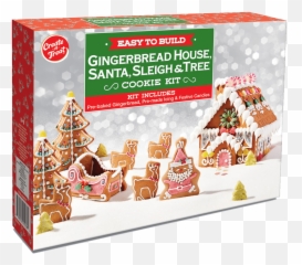 Gingerbread House Santa Sleigh And Tree Cookie Kit 1667g - And Homemade png