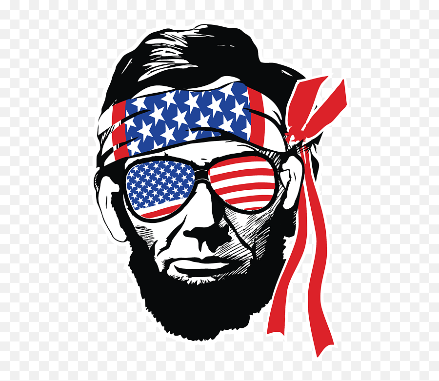 Abraham Lincoln American Flag Bandana T - Shirt For Sale By American Flag Bandana Logo Png,Abraham Lincoln Icon