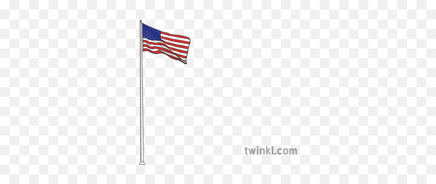 Usa Flag Pole Illustration - Black And White Water Boatman Png,Flag Pole Png