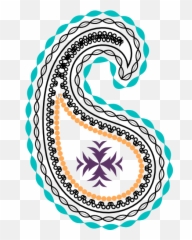 Paisley Clip Art - Indian Motif Clipart Png,Paisley Png